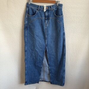 Madewell Denim Western Maxi Skirt in Emario Wash women’s Size 28